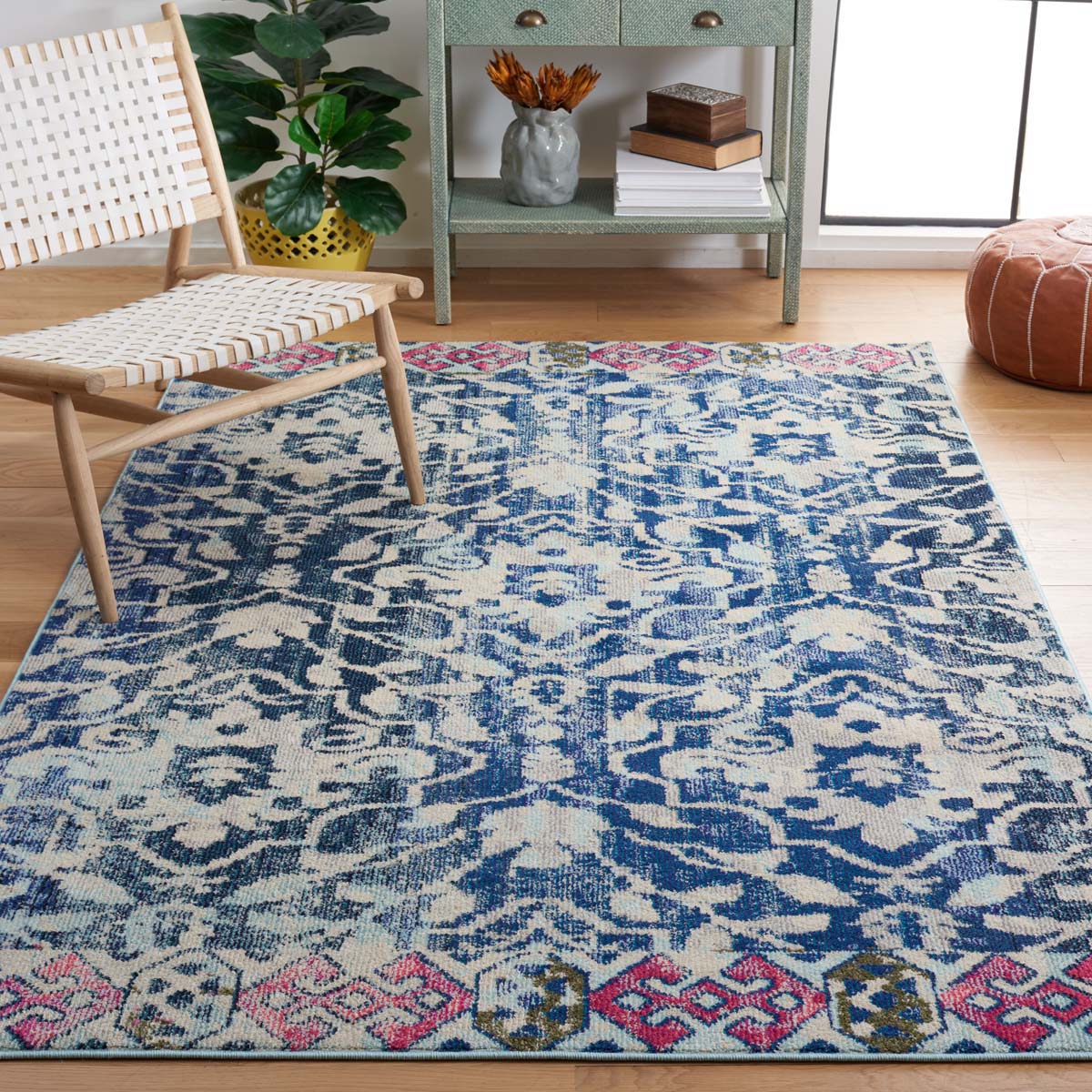Safavieh Madison 444 Rug, MAD444 - NAVY / IVORY