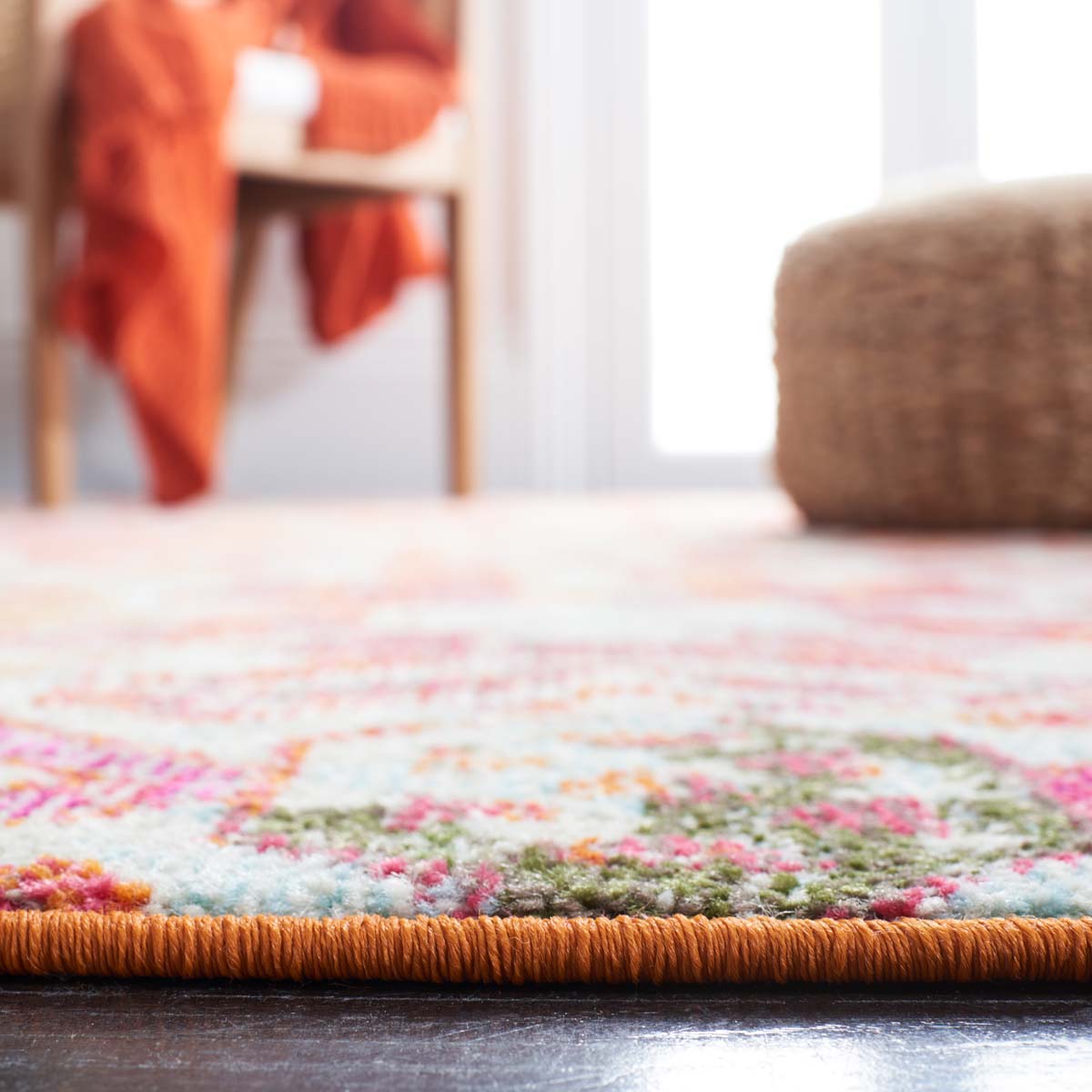 Safavieh Madison 444 Rug, MAD444 - ORANGE / IVORY