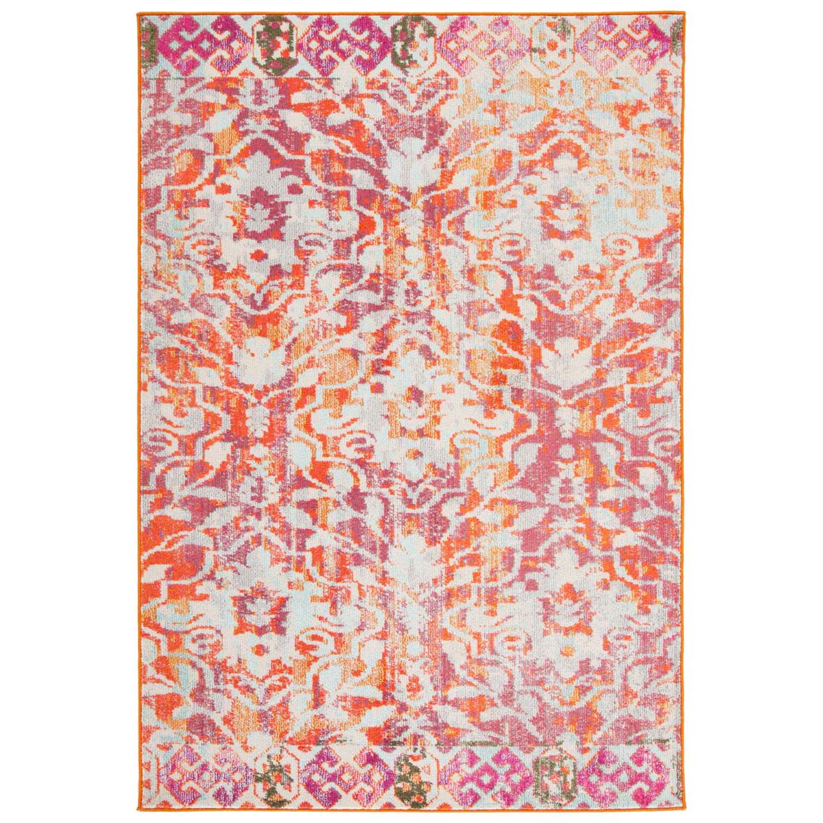 Safavieh Madison 444 Rug, MAD444 - ORANGE / IVORY