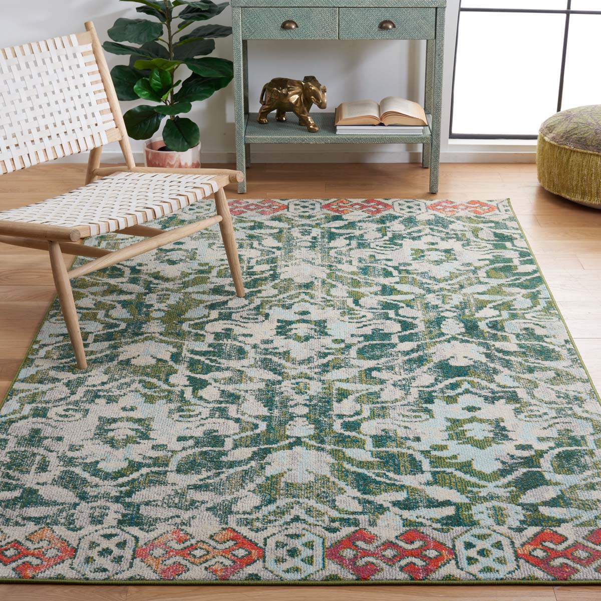 Safavieh Madison 444 Rug, MAD444 - GREEN / IVORY