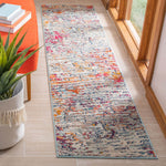 Safavieh Madison 454 Rug, MAD454 - LIGHT BLUE / ORANGE
