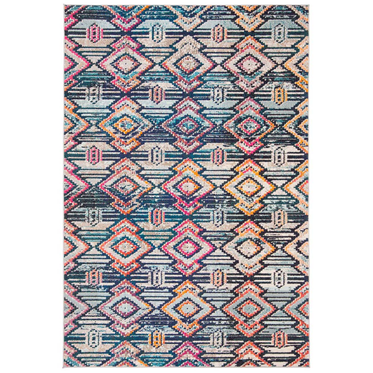 Safavieh Madison 455 Rug, MAD455 - BLACK / ORANGE