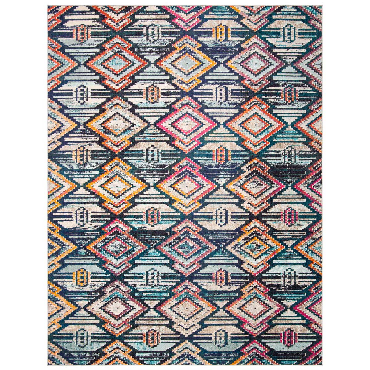 Safavieh Madison 455 Rug, MAD455 - BLACK / ORANGE