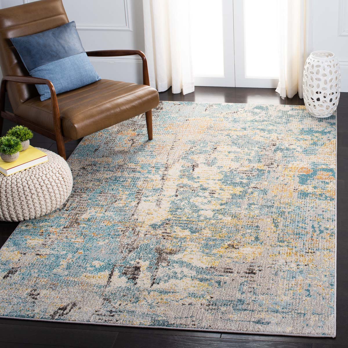 Safavieh Madison 457 Rug, MAD457 - GREY / BLUE