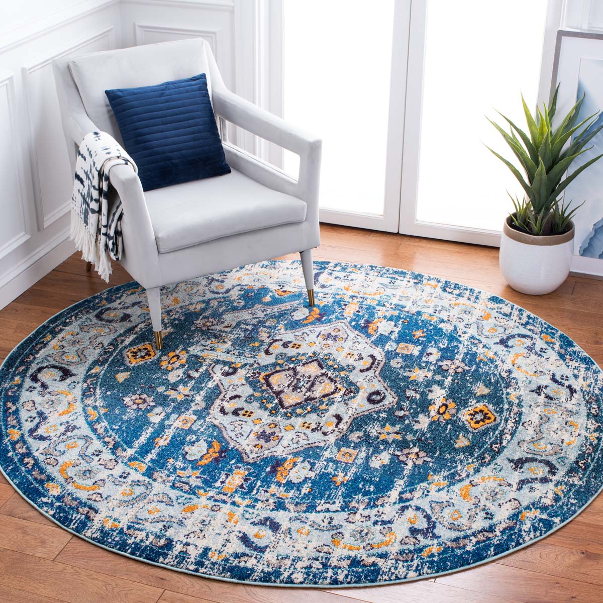 Safavieh Madison 468 Rug, MAD468 - DARK BLUE / LIGHT BLUE