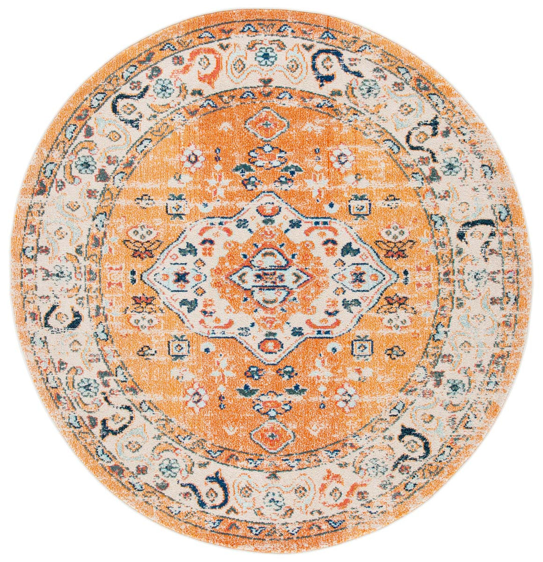 Safavieh Madison 468 Rug, MAD468 - ORANGE / IVORY