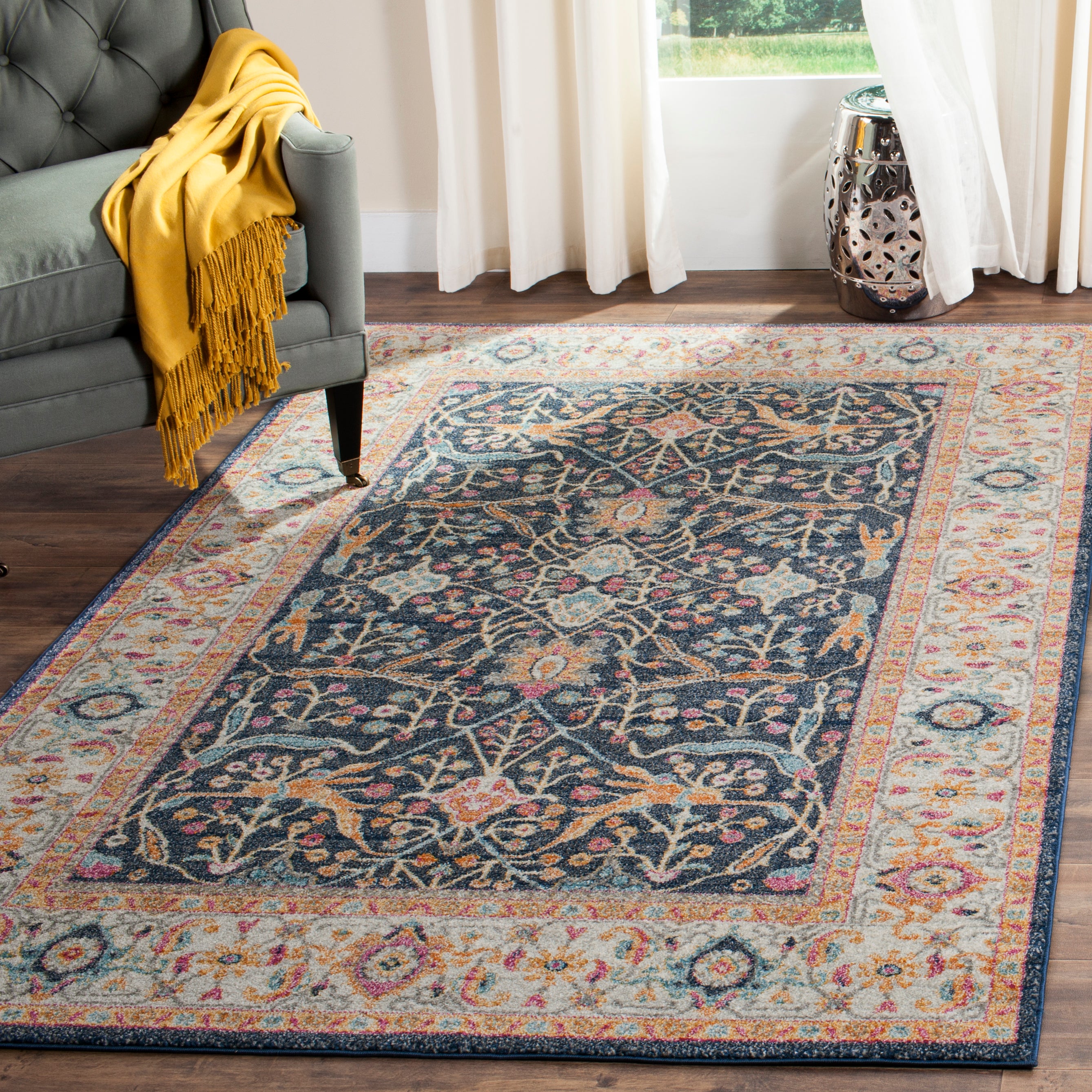 Safavieh Madison 612 Rug, MAD612 - NAVY / CREME