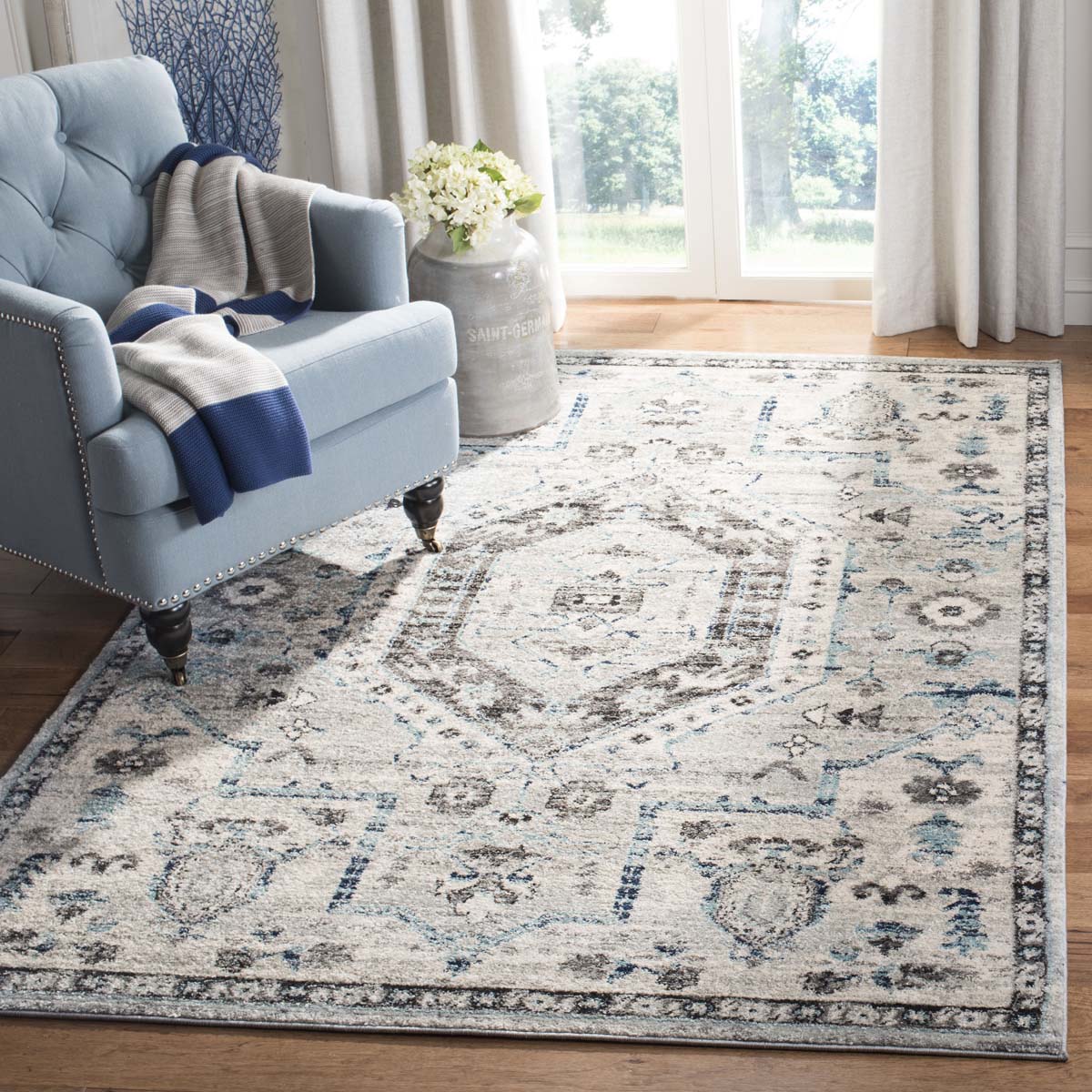 Safavieh Madison 928 Rug, MAD928 - GREY / DARK GREY