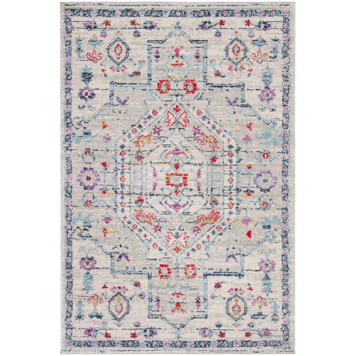 Safavieh Madison 928 Rug, MAD928 - LIGHT GREY / FUCHSIA