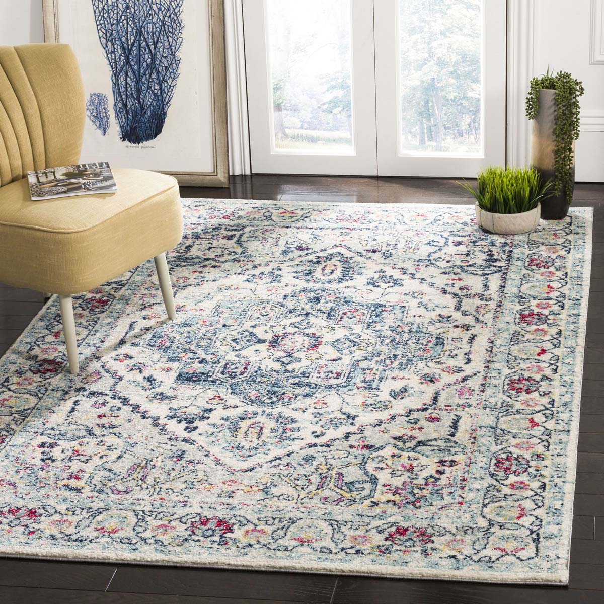 Safavieh Madison 930 Rug, MAD930 - NAVY / FUCHSIA