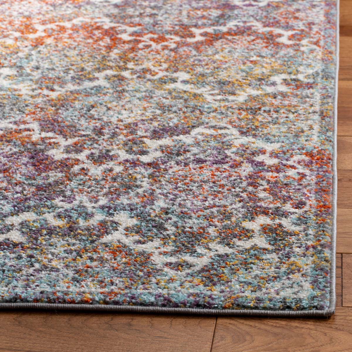 Safavieh Madison 945 Rug, MAD945 - LIGHT GREY / RUST