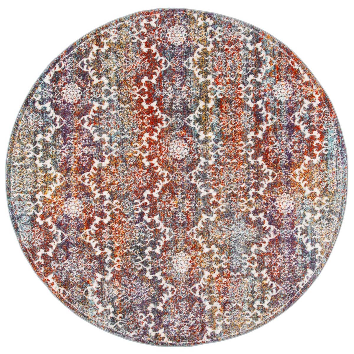 Safavieh Madison 945 Rug, MAD945 - LIGHT GREY / RUST