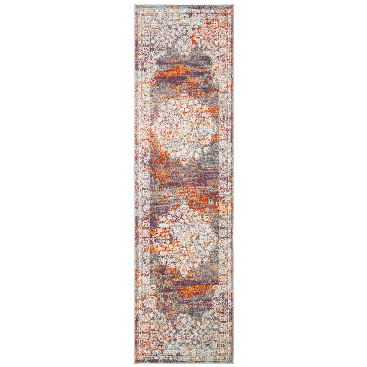 Safavieh Madison 947 Rug, MAD947 - LIGHT GREY / RUST