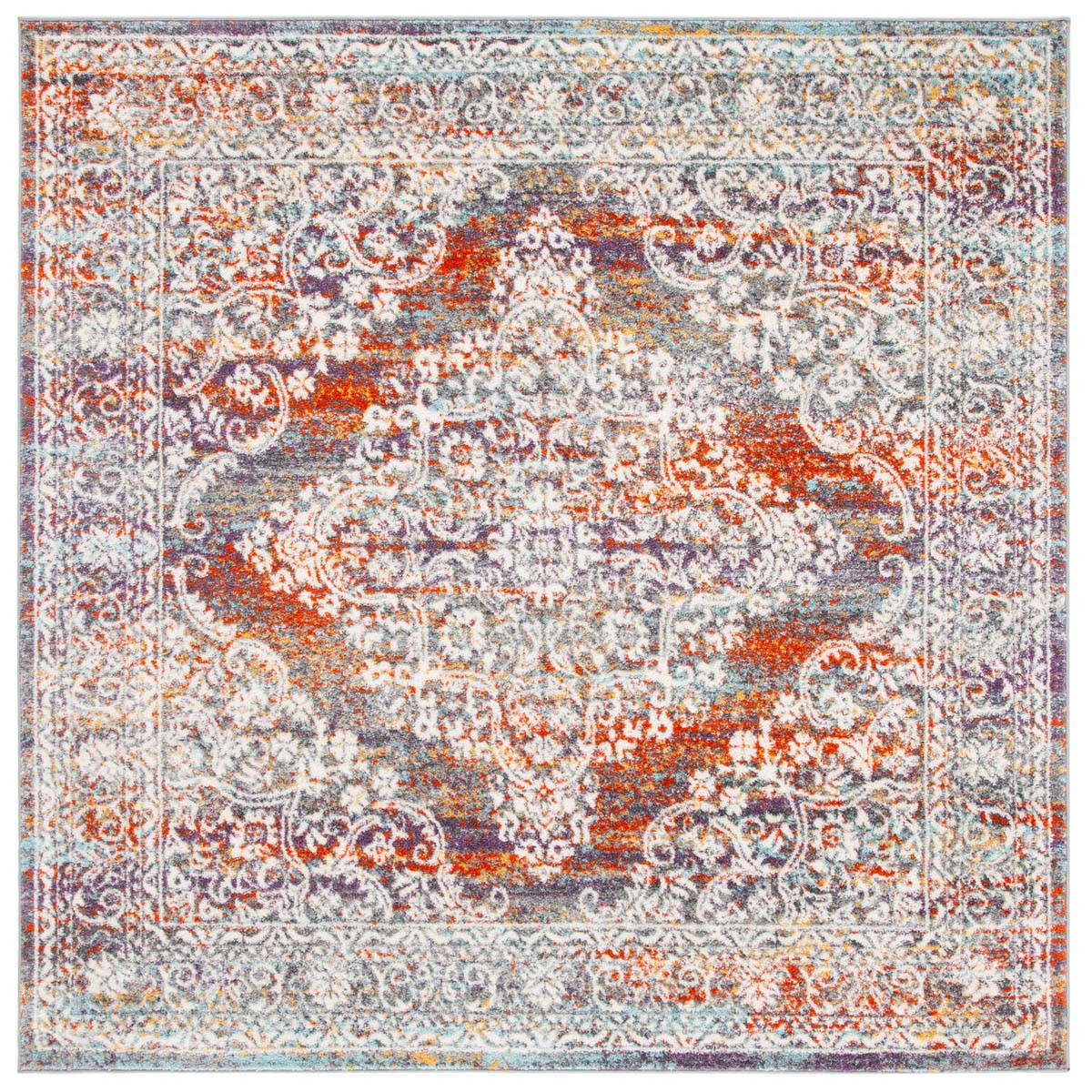 Safavieh Madison 947 Rug, MAD947 - LIGHT GREY / RUST