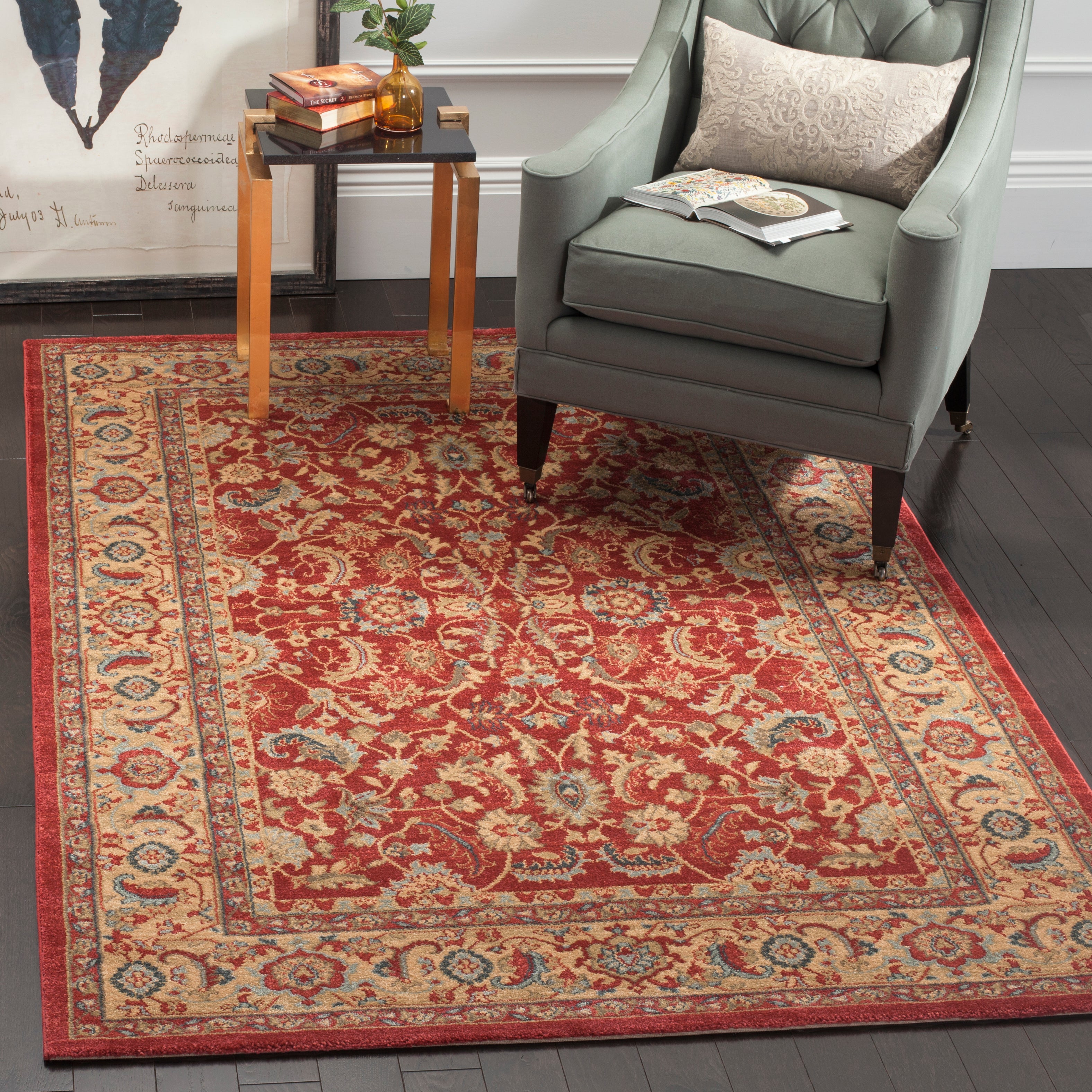 Safavieh Mahal 699 Rug, MAH699 - Red / Natural