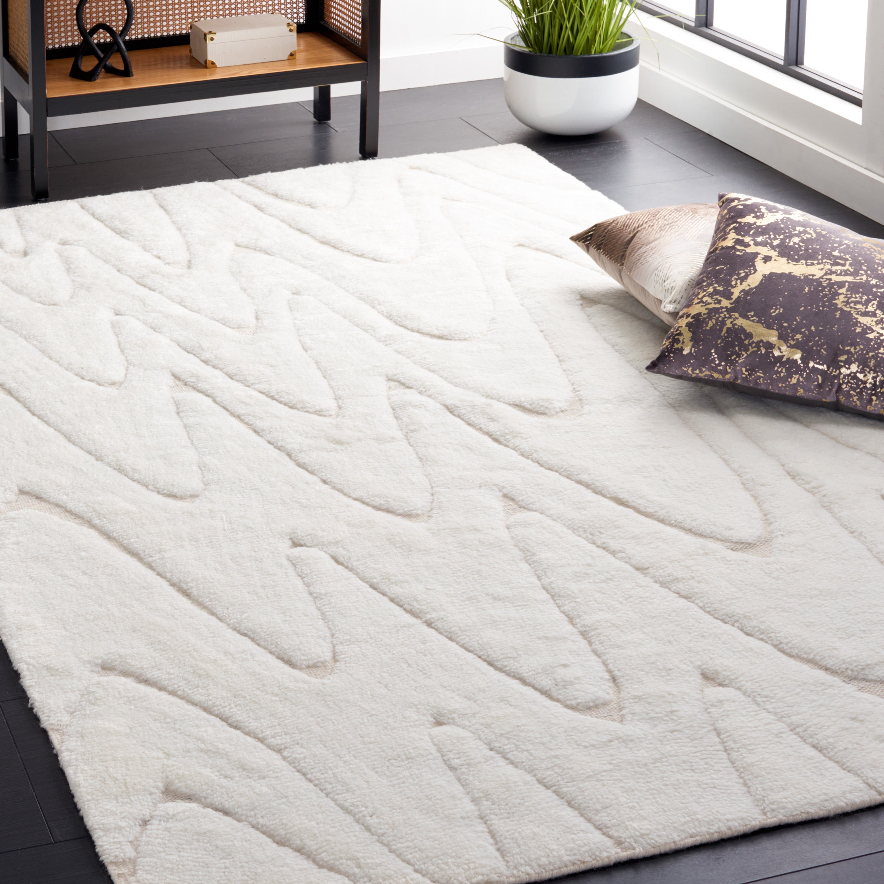 Safavieh Manhattan 553 Rug, MAN553 - Olive Grey / Beige