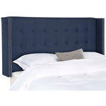 Safavieh Keegan Tufted Winged Headboard, Mcr400 - Navy
