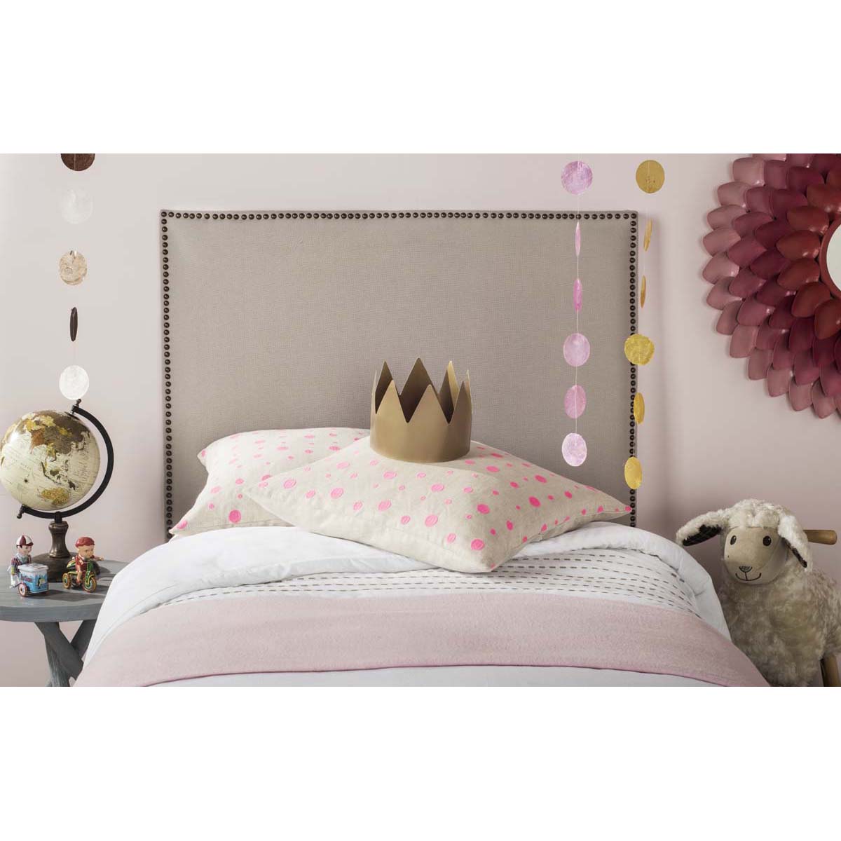 Safavieh Sydney Taupe Headboard , MCR4022 - Taupe