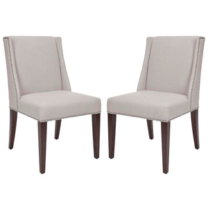Safavieh Rachel 21''H Arm Chair Silver Nail Head (Set of 2), MCR4535