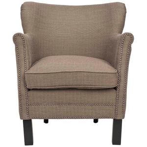 Safavieh Jenny Arm Chair W/ Brass Nail Heads, MCR4543