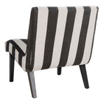Safavieh Mandell Chair W/ Buttons , MCR4552 - Black / White