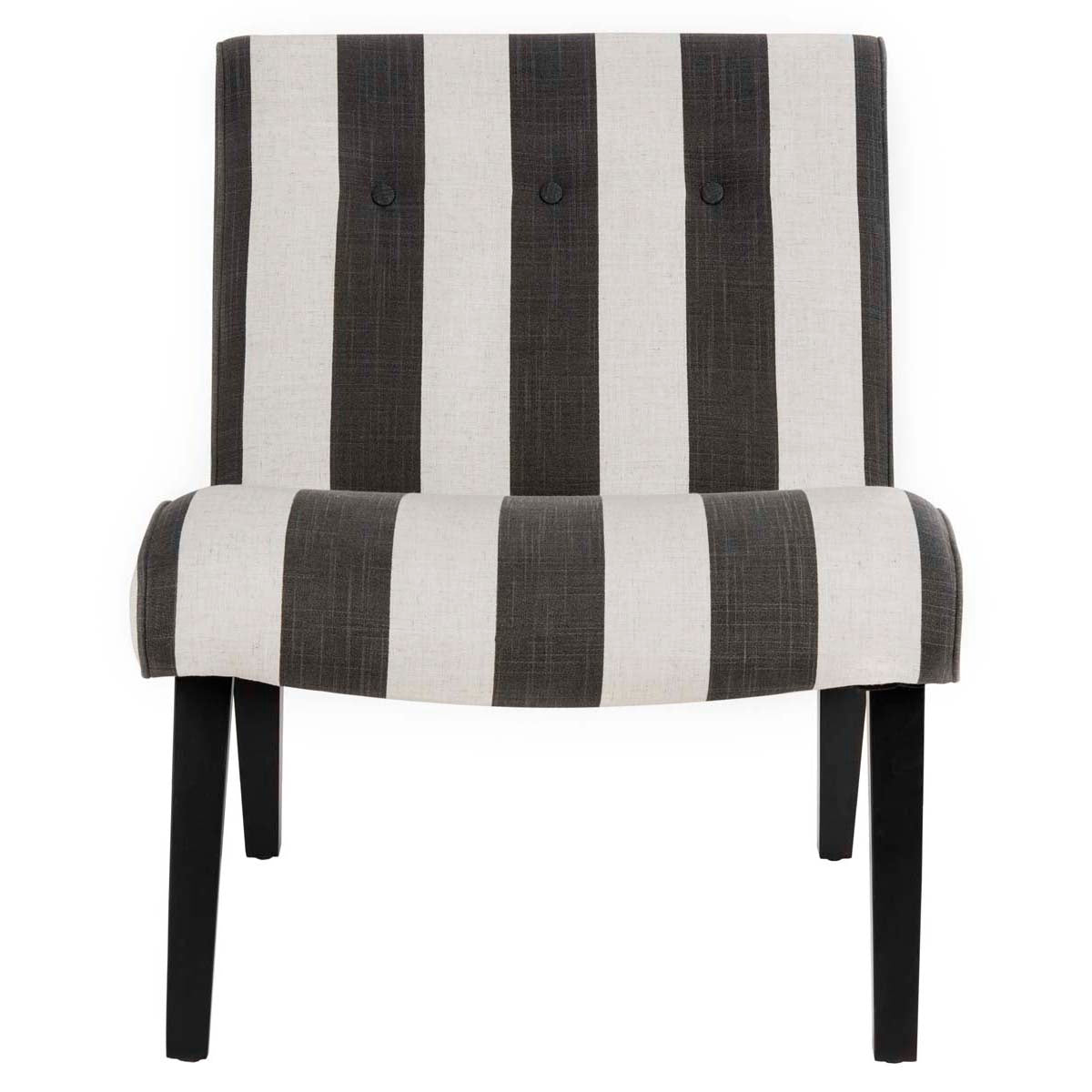 Safavieh Mandell Chair W/ Buttons , MCR4552 - Black / White