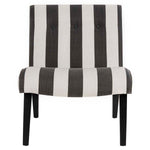 Safavieh Mandell Chair W/ Buttons , MCR4552 - Black / White