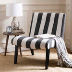 Safavieh Mandell Chair W/ Buttons , MCR4552 - Black / White