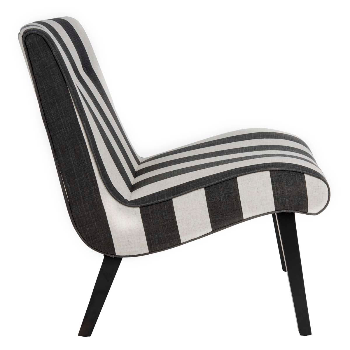 Safavieh Mandell Chair W/ Buttons , MCR4552 - Black / White