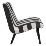 Safavieh Mandell Chair W/ Buttons , MCR4552 - Black / White