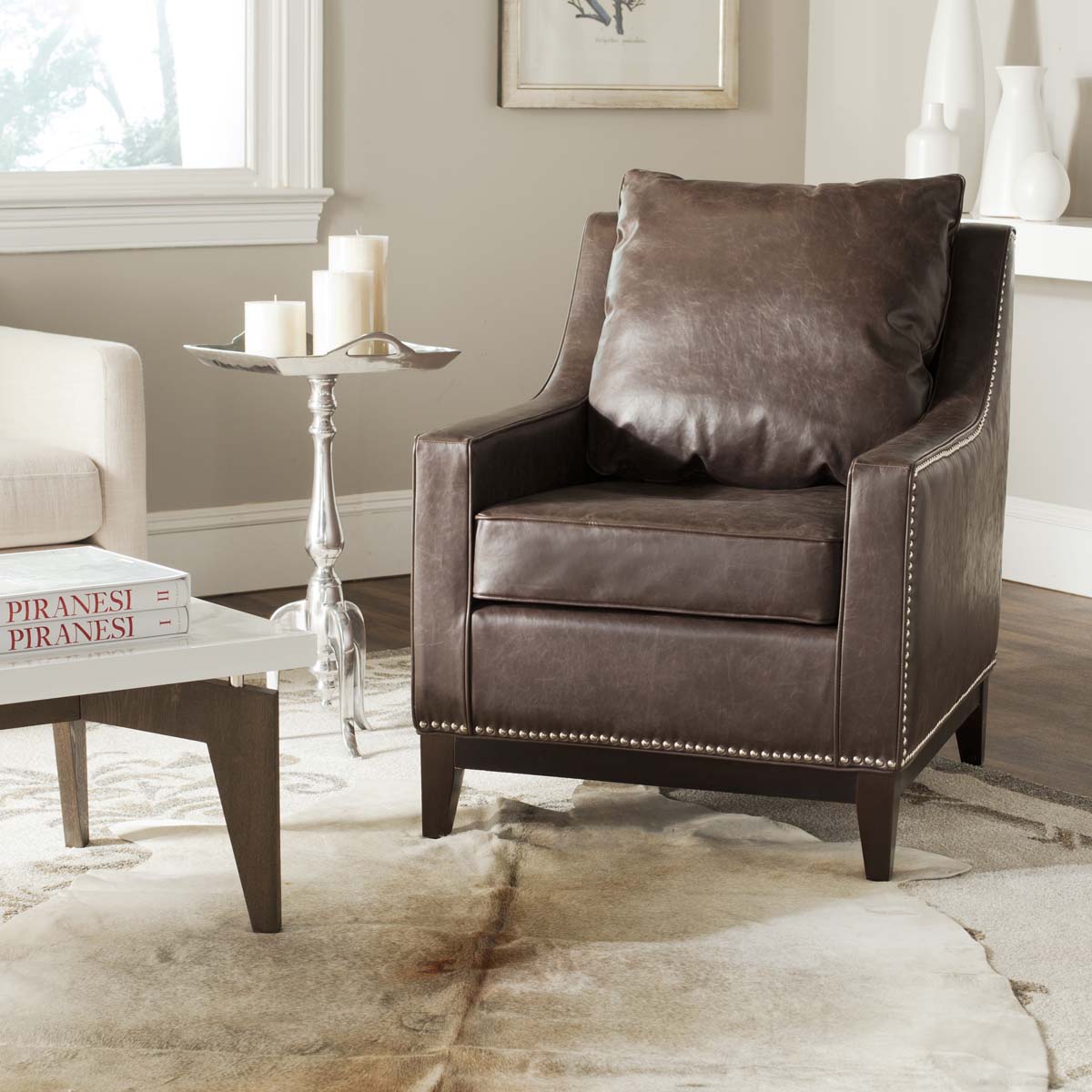 Safavieh Colton Club Chair , MCR4570 - Antique Brown
