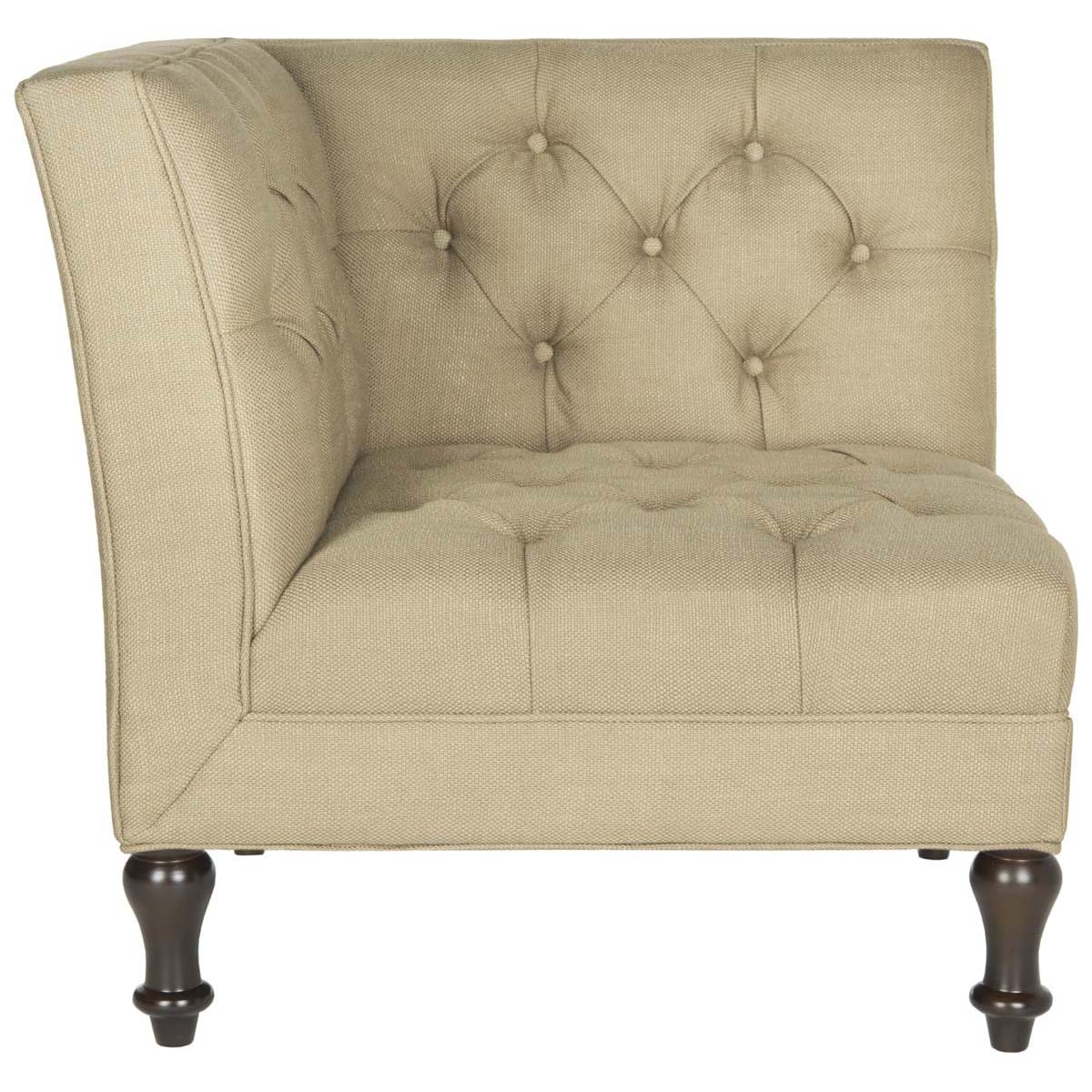 Safavieh Jack Tufted Corner Chair , MCR4643 - Antique Gold