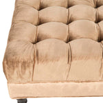 Safavieh Clark Tufted Cocktail Ottoman , MCR4654 - Golden Bronze