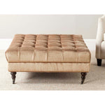 Safavieh Clark Tufted Cocktail Ottoman , MCR4654 - Golden Bronze