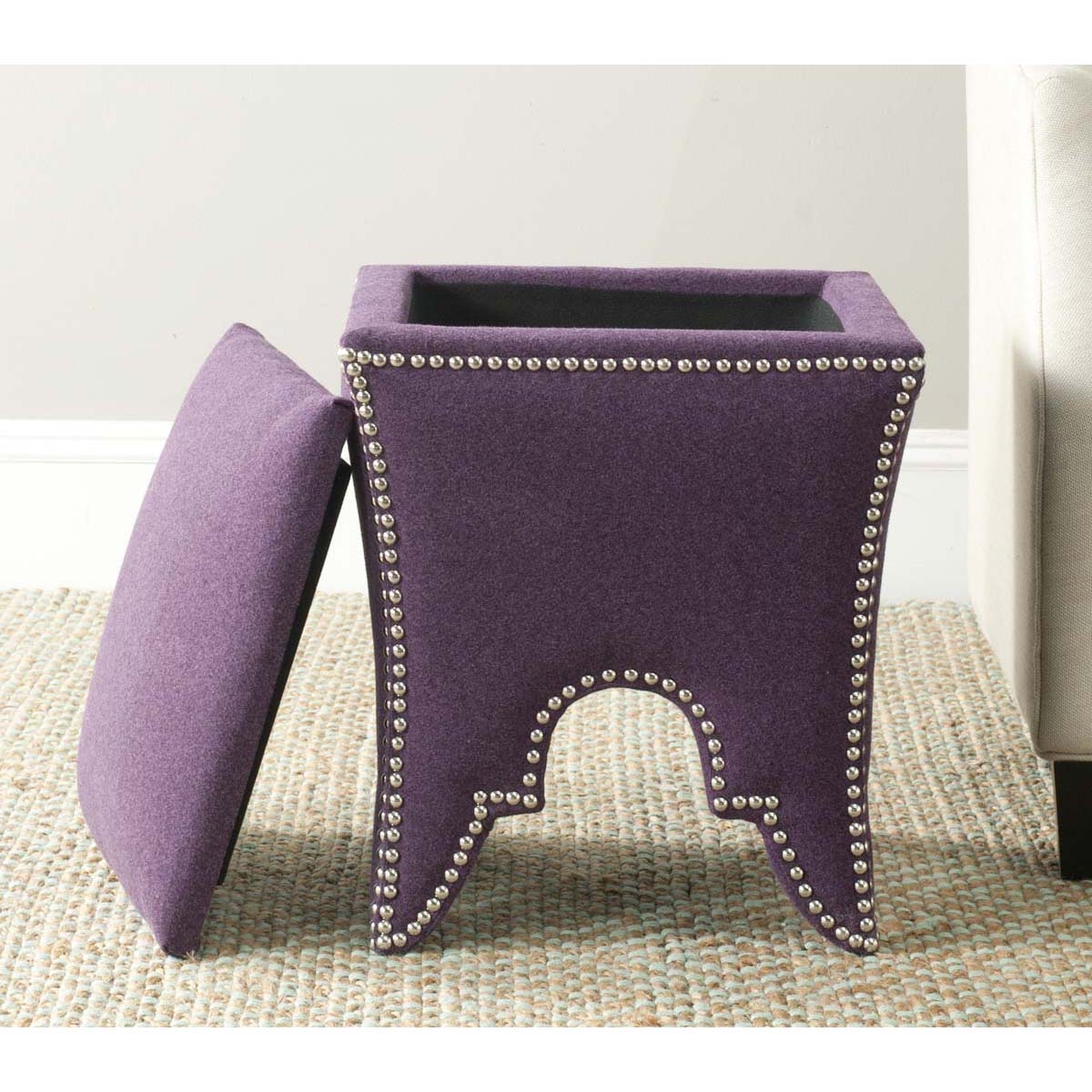 Safavieh Deidra Ottoman , MCR4663 - Plum