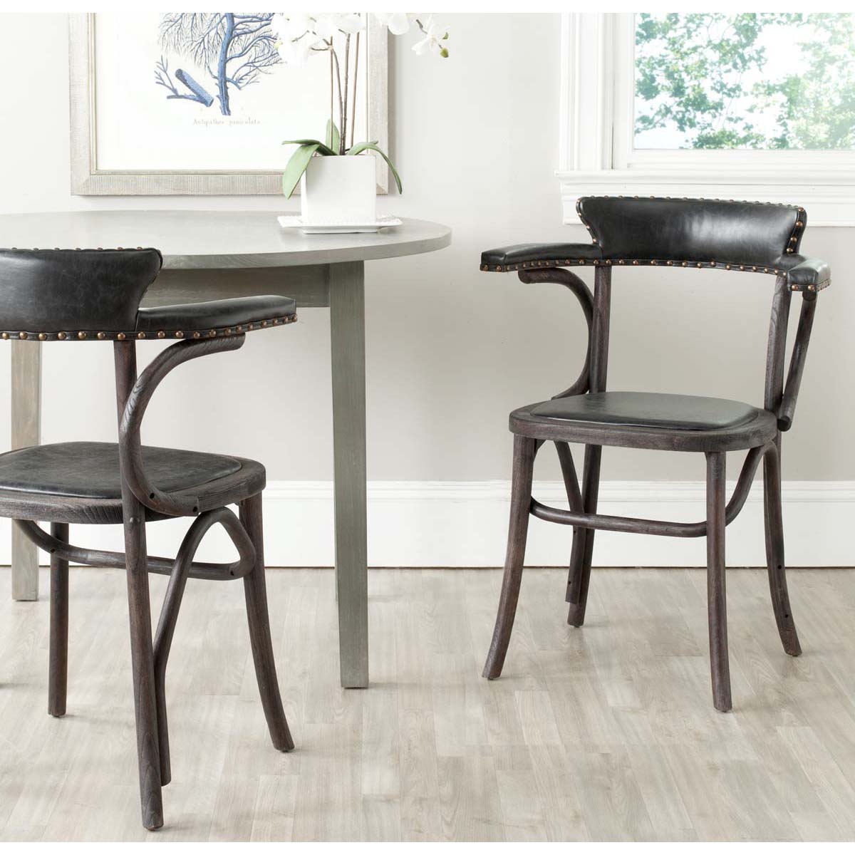 Safavieh Kenny 19''H Arm Chair , MCR4689 - Antique Black