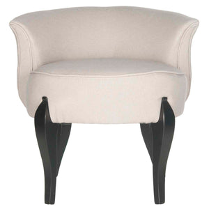 Safavieh Mora French Leg Linen Vanity Chair, MCR4692