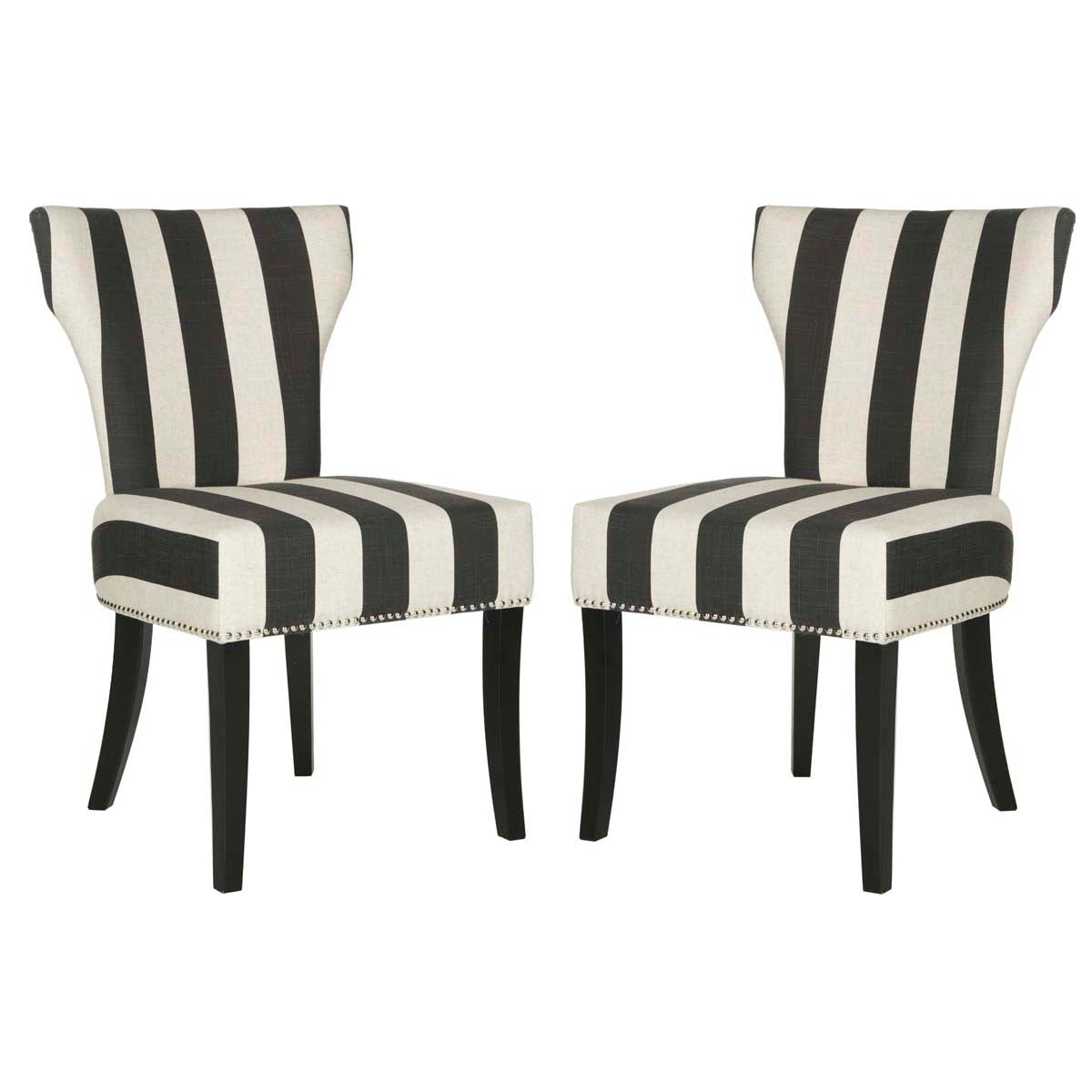 Safavieh Jappic 22''H  Kd Side Chairs (Set Of 2), MCR4706 - Black / White