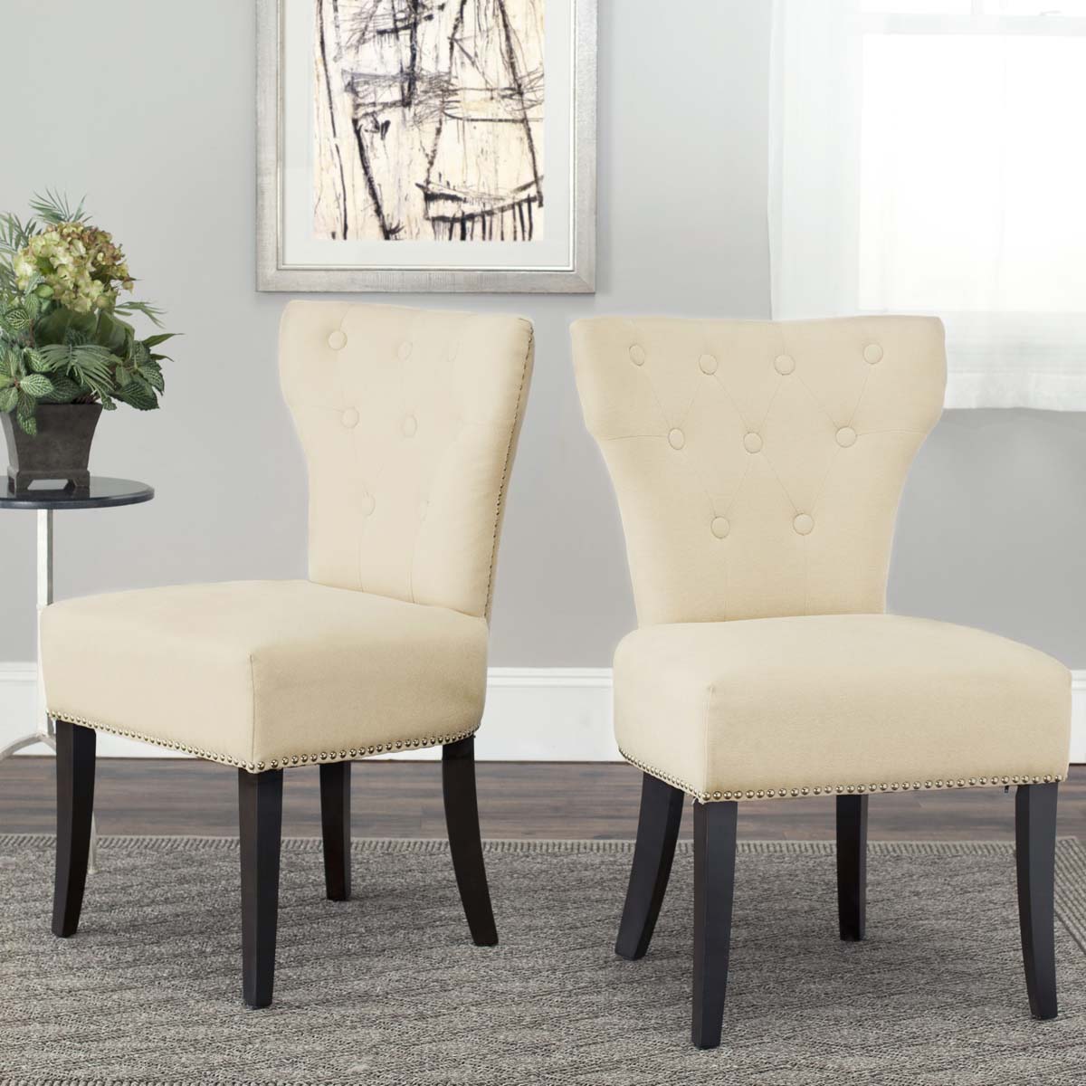 Safavieh Addison Side Chairs (Set Of 2)   Silver Nail Heads, MCR4707