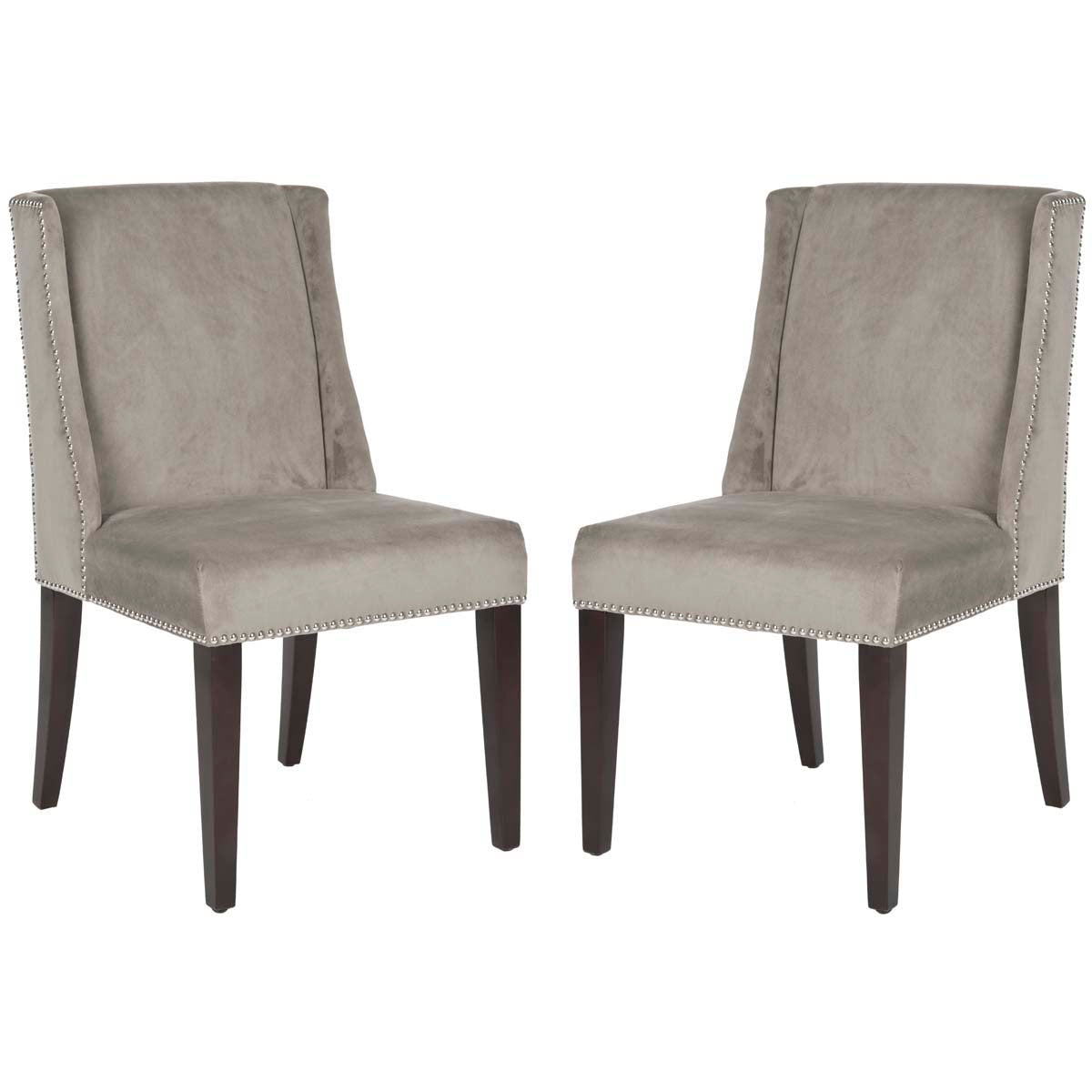 Safavieh Humphry 21''H  Dining Chair (Set Of 2)   Silver Nail Heads, MCR4713