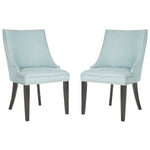 Safavieh Afton 20''H  Side Chair (Set Of 2)   Silver Nail Heads , MCR4715 - Light Blue