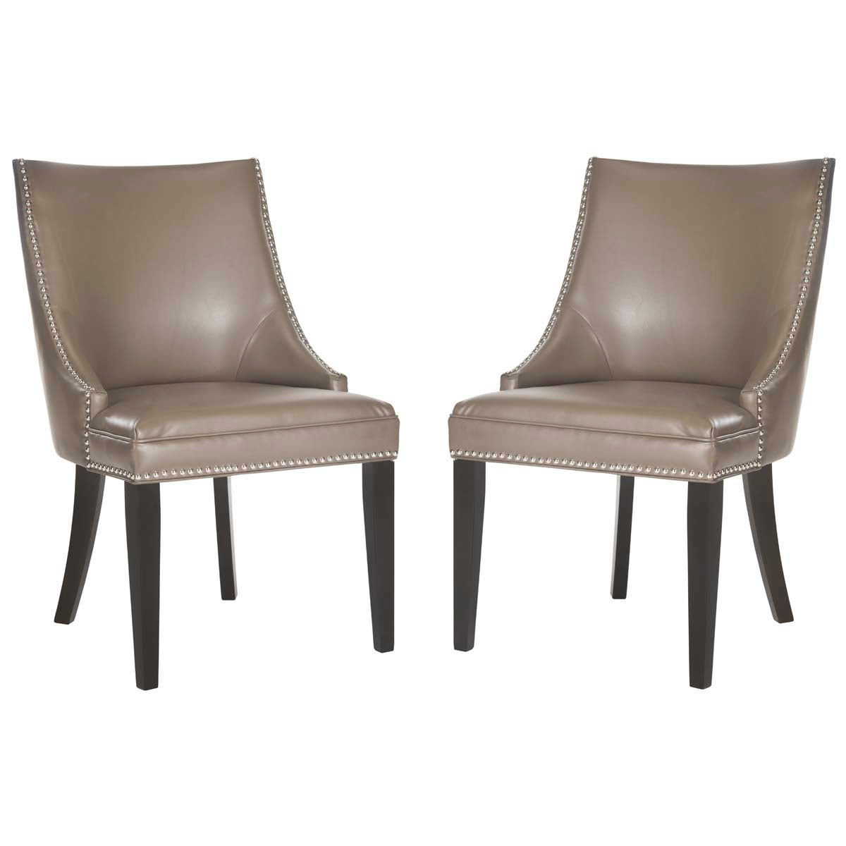 Safavieh Afton 20''H  Side Chair (Set Of 2)   Silver Nail Heads , MCR4715 - Clay