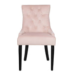 Safavieh Harlow 19''H  Tufted Ring Chair (Set Of 2)   Silver Nail Heads , MCR4716 - Blush