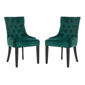 Safavieh Harlow 19''H  Tufted Ring Chair (Set Of 2)   Silver Nail Heads , MCR4716
