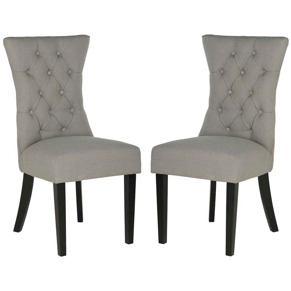 Safavieh Gretchen 21''H Tufted Side Chair (Set Of 2), MCR4719 - Granite