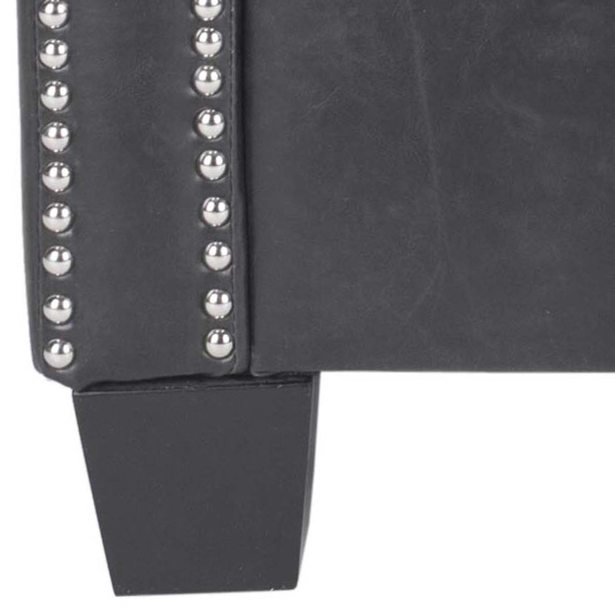 Safavieh Horace Leather Club Chair , MCR4736 - Antique Black