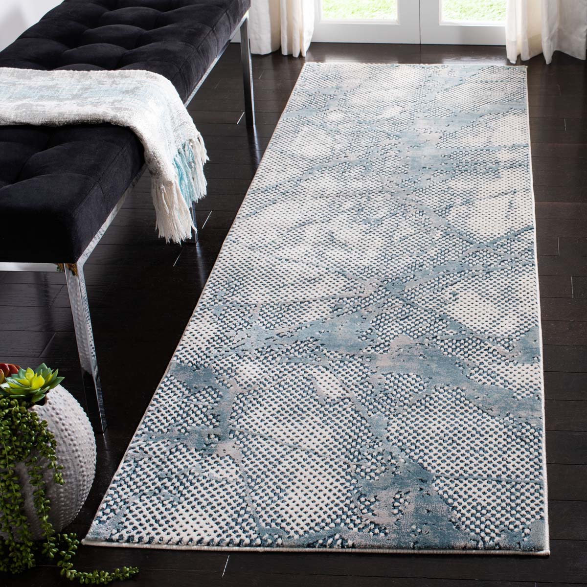 Safavieh Meadow 100 180 Rug, MDW180 - Turquoise / Ivory