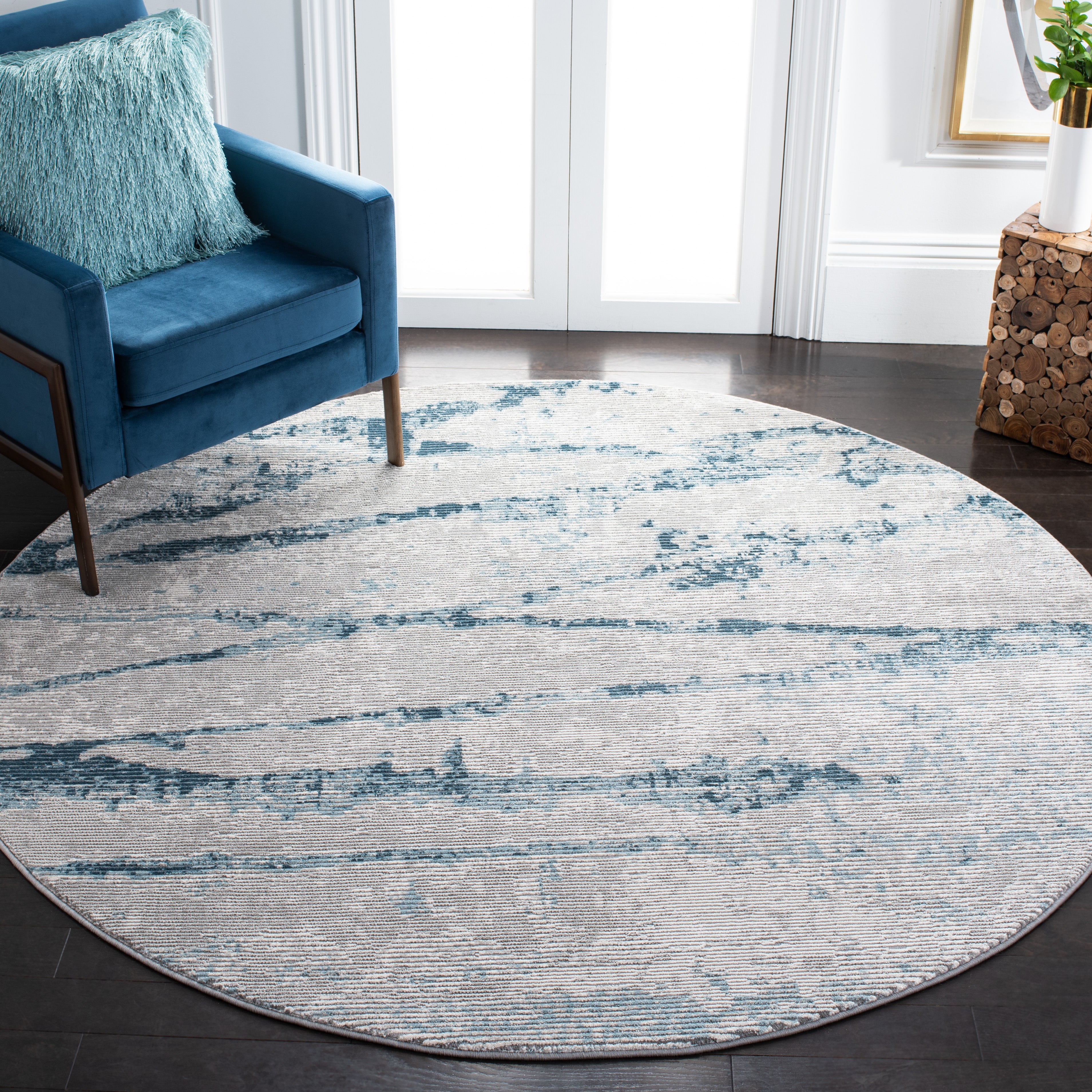 Safavieh Meadow 560 Rug, MDW560 - Light Grey / Blue