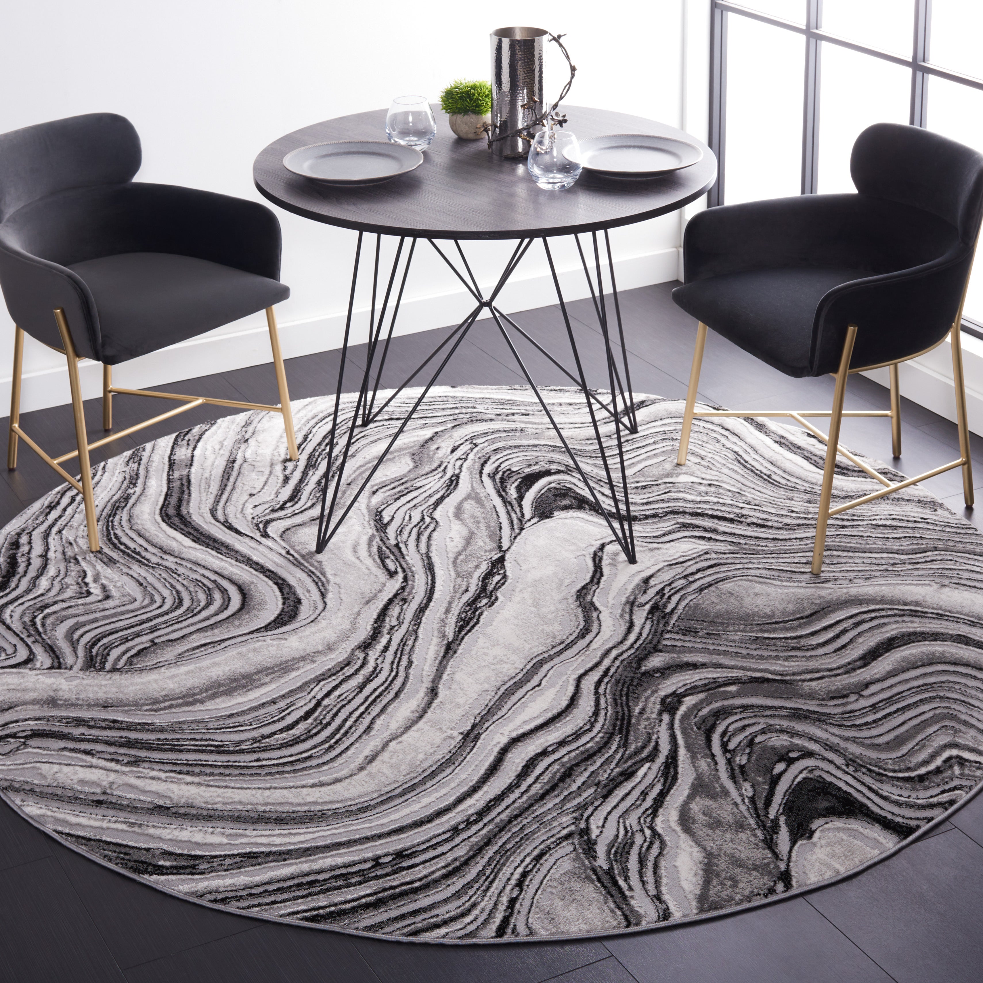 Safavieh Meadow 564 Rug, MDW564 - Black / Grey