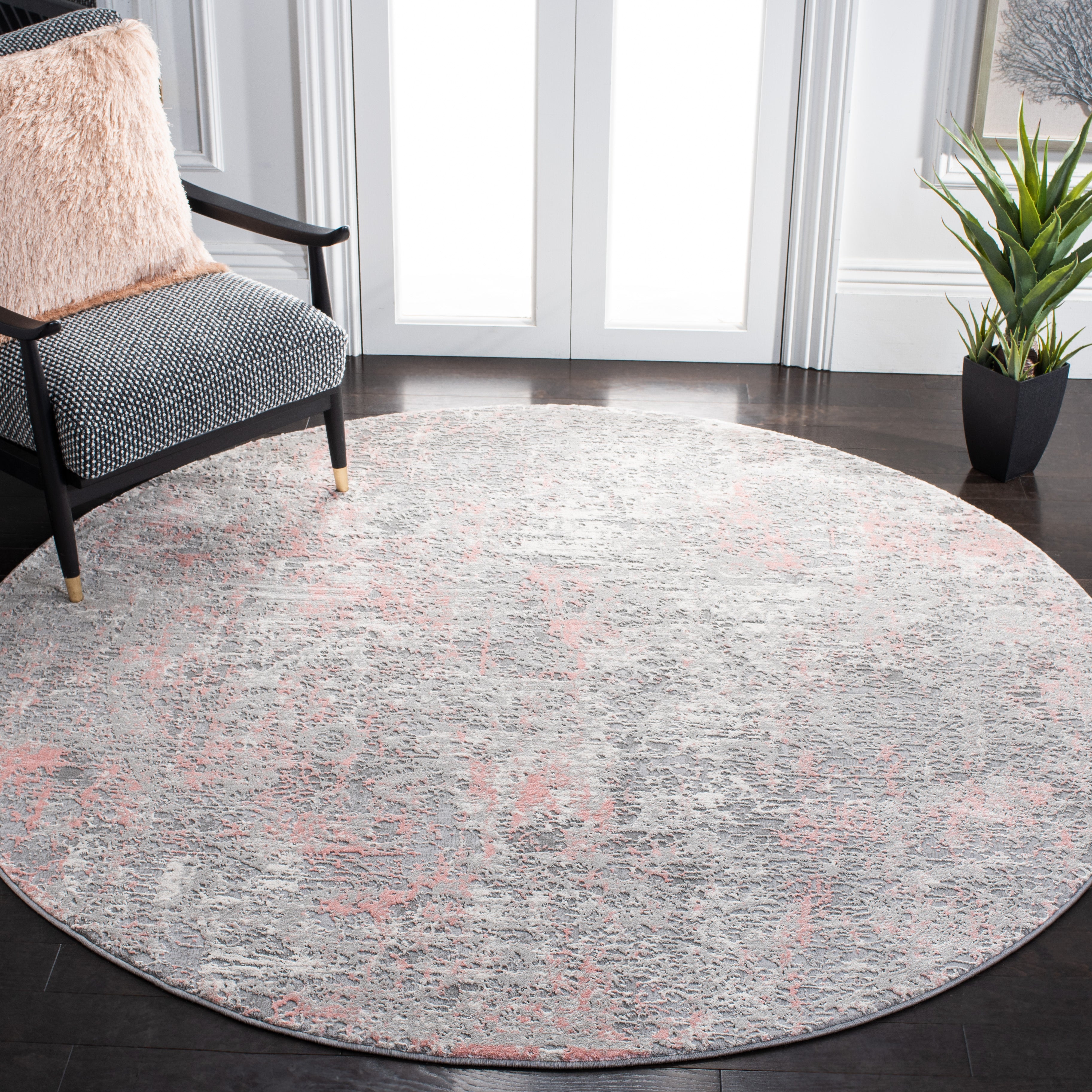 Safavieh Meadow 583 Rug, MDW583 - Grey / Pink